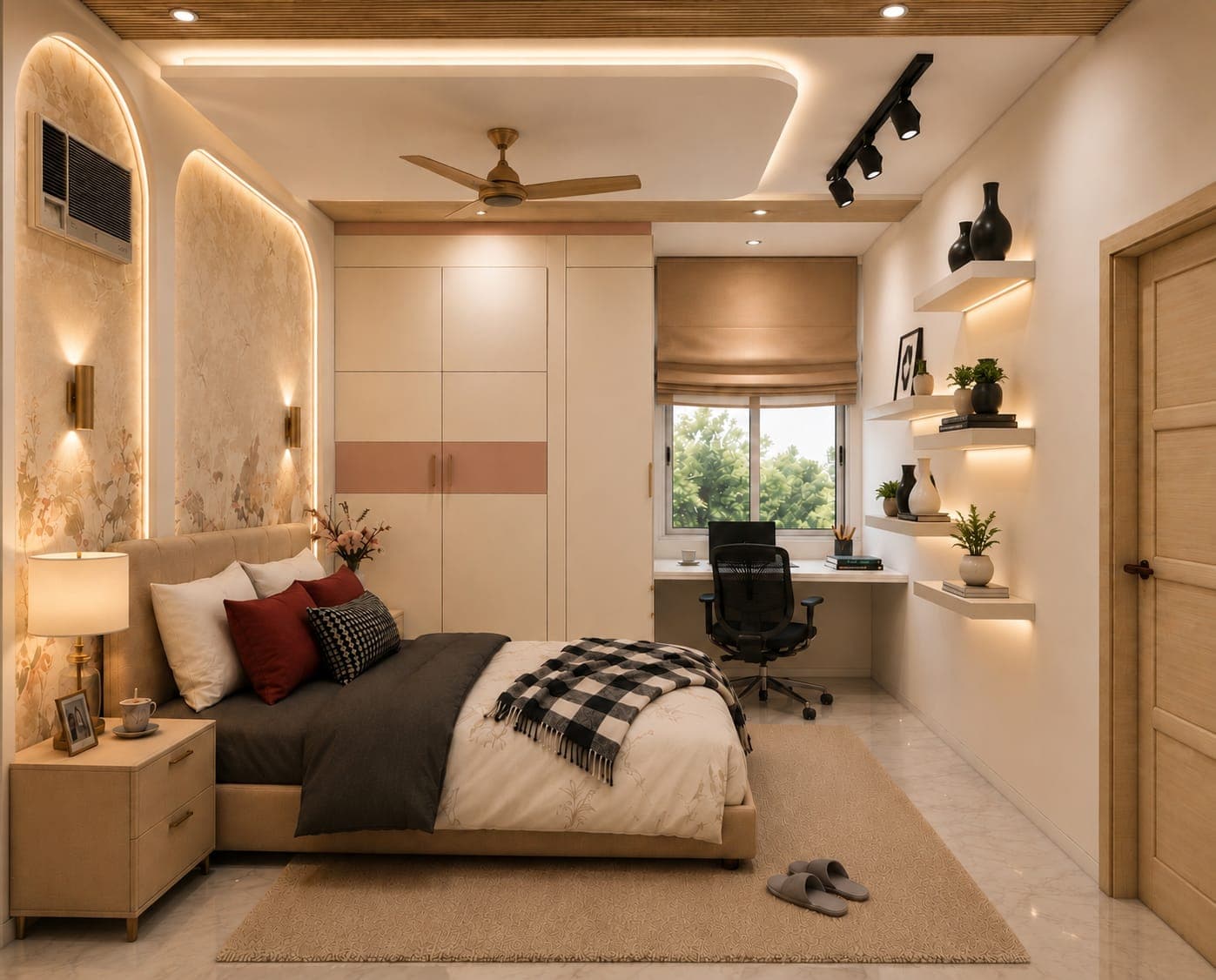 Floral Garden Bedroom — TBD interior in TBD